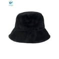 thumbnail image 3 of Deago Winter Bucket Hat for Women Warm Hats Vintage Faux Fur Wool Outdoor Fisherman Cap (Black), 3 of 8