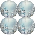 thumbnail image 2 of Dreamtimes Cute Christmas Snowman Placemats Set of 1 Non-Slip Heat Resistant Dining Table Place Mats Washable Kitchen PVC Weave Table Mats, 2 of 7