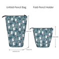 thumbnail image 2 of Kdxio Telescopic Pencil Bag Pen Holder Stationery Case,Stand-up Retractable Transformer Bag Organizer for Christmas Holiday(Forest Rabbit), 2 of 6