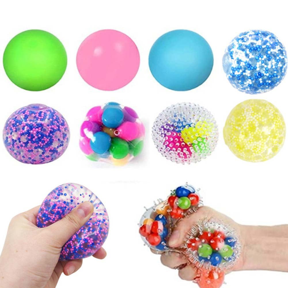 2x Squeezy Tactile Stress Ball Exercising Anxiety Relief Toy Strengthening Hand for sale online 