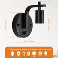 thumbnail image 3 of Wall Sconces Set of Two, Wall Light with Switch, Dimmble Black Sconce Lights Indoor, Wall Lights for Bedroom, Bedside Wall Lamps, 3 of 6