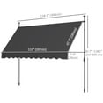 thumbnail image 3 of Outsunny 10' x 3' Retractable Awning, Freestanding & Non-Screw, Dark Grey, 3 of 10