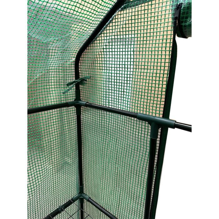 Garden Winds Custom Fit Replacement Cover Compatible with The Ohuhu 4.8' x 4.8' Portable Walk In Instant Pop Up Greenhouse Zipper Entry Door Mesh Side Windows - PE Fabric - Green