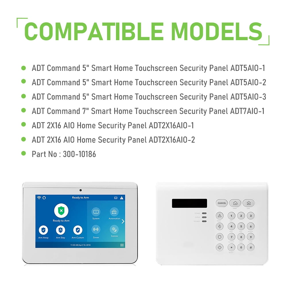 Replacement Battery 300-10186 for ADT Command Smart Security Panel 7500mah 3.6V 27Wh