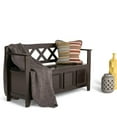 thumbnail image 2 of SIMPLIHOME Amherst Banc de Rangement d'Entrée en Bois Massif de 48 Pouces de Large avec Charnière de Sécurité, Multifonctionnel Transitionnel en Brun Hickory, 2 of 2