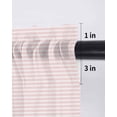 thumbnail image 6 of Farmhouse Pink White Striped Tier Curtains 24 Inch Length, Sheer Curtains for Bedroom Living Room Window Modern Stripes Rod Pocket Voile Drapes Kitchen Curtains Small Half Window 27.5"x24" 2 Panels, 6 of 6