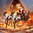 thumbnail image 6 of 7.3Inch Deer Sleigh Statue - Christmas Decor Santa Riding in a Sleigh with Reindeers 2D Acrylic Christmas Decorations Desktop Ornament & Christmas Gifts, 6 of 8