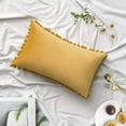 thumbnail image 2 of 2 fundas de almohada con bolas de color sólido, color amarillo oscuro, 30 x 50 cm. Adepaton LRWJ223-5, 2 of 6