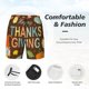 thumbnail image 3 of Balery Happy Thanksgiving With Gnome Bañador para hombre, shorts de playa de secado rápido con entrepierna y forro de compresión-3X-Large, 3 of 6