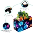 thumbnail image 3 of Dog Paw Print Large-capacity Foldable Reusable Shopping Bag: Oxford Cloth, Storage Bins, Collapsible Bucket, Storage Bin, 3 of 7