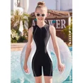 thumbnail image 7 of ANFERRY Girls One Piece Swimsuit Boyleg Zipper Athletic UPF50+ Bathing Suit, Sizes 7-16, 7 of 7