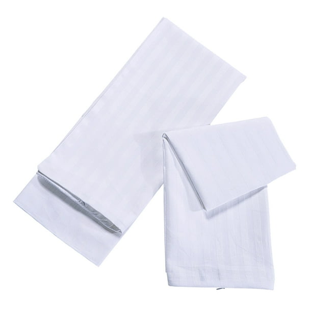 1 par 100% algodón suave color sólido funda de almohada individual funda de almohada blanca - talla S Blanco- Talla S Sunnimix Funda de almohada de algodón