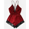 thumbnail image 3 of Gibobby Lencería para sexo Ropa de dormir Lencería Sexy Empalme Bodydoll Encaje Body Chica V-cuello Mujeres Íntimos(Rojo, M), 3 of 4