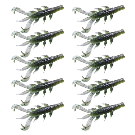 10Pcs Artificial Shrimp Lures Freshwater Saltwater Baits 8.70cm Crawfishes Swim Baits Shrimp Soft Fishing Lures