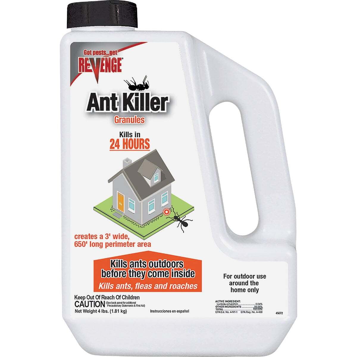 Bonide Ant Killer Granules Revenge - Waterproof, Outdoor Use - 4 lb Jug — Residential Use, Standard Application