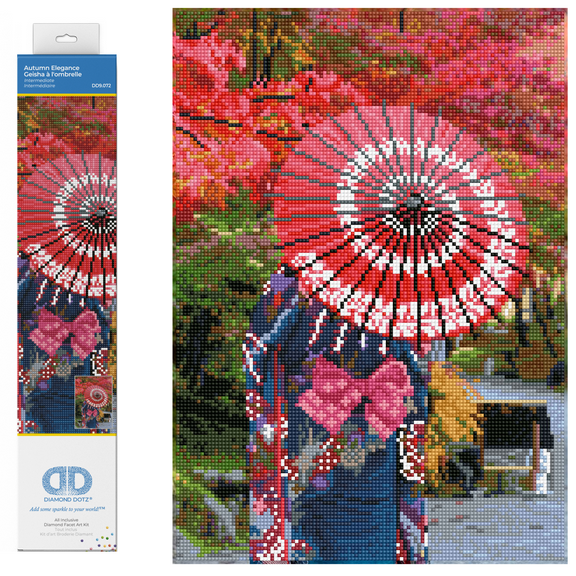 Diamond Dotz Autumn Elegance Fall Diamond Painting Kits for Adults - Diamond Art Kits a Relaxing Creative Craft Kit with Dotz Gems 18"x13"