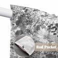 thumbnail image 4 of Spring Floral Swag Curtains for Kitchen/Bedroom/Living Room, Retro Country Flowers Leaves Botanical Gray Scalloped Curtains 63 Inch Long, Window Swag Topper Curtains Valances 2 Panels Set 36"x63", 4 of 8