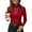 Wine #048, variant on Women's Mock Turtleneck Long Sleeve Shirts Ribbed Knit Lightweight Pullover Sweater Stretch Fitted Thermal Top Dark Green S