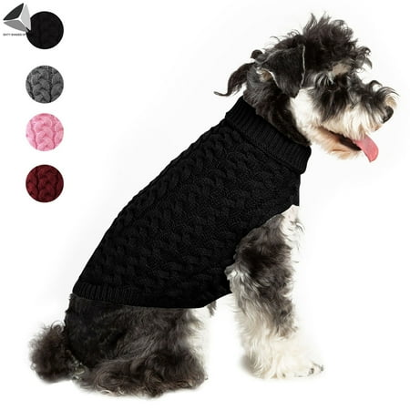 UPC: 0840212801756 | Sixtyshades Knit Dog Sweaters Winter Warm Pet Clothes Puppy Costume Apparel for Small Dogs Cats (M  Black)