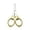 Golden, variant on Foldable Pocket Badge Stainless Steel Scissor, Safety Mini Shear for Home Office and Craft, Rust-Proof Telescopic Cutter for Sewing Nurse and Travel Accessories,Hot Pink