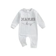 thumbnail image 1 of SUNSIOM Barboteuse pour Bébé Garçon Printemps Automne à Manches Longues Col Ras du Cou avec Broderie de Lettres, 1 of 6
