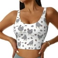 thumbnail image 3 of Goofa Funny Chicken Printed Sports Bras for Women, High Impact Running Bra Workout Crop Tank Tops Longline Sports Bra Push up-Large, 3 of 9