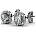thumbnail image 7 of Cate & Chloe Ruth 18k White Gold Plated Halo Stud Earrings with Swarovski Crystals Gift for Women, 7 of 7