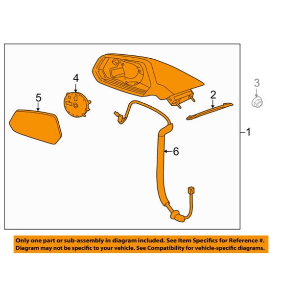 Chevrolet GM OEM 10-15 Camaro Door Side Rear View Mirror-Assy Left 22762494
