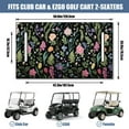 thumbnail image 3 of Quick Fit Flowers 51" x 31" Golf Cart Seat Covers, Easy Install Towel for Standard Front Bench Seats on Most Cart Models, 3 of 8