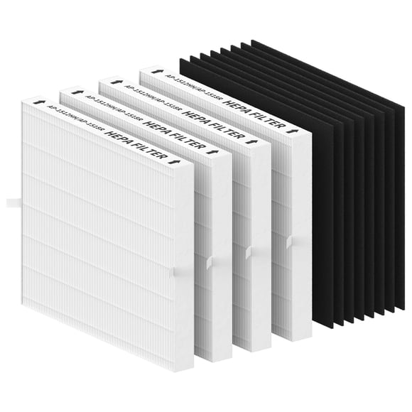 Ensemble de 4 Filtres de Remplacement AP-1512HH pour Coway Airmega AP-1512HH et et Airmega Purificateur d'Air 200 m, par Rapport à la Pièce No 3304899,