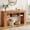 Light Brown, variant on Kicctian 63" Farmhouse Console Table, Rustic Wood Grain Sofa Table with Open Storage, Long Narrow Entryway Sofa Table for Living Room, Hallway, Dark Brown