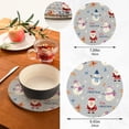 thumbnail image 3 of FREEAMG Christmas Snowman Santa Heat Resistant Trivets Potholders 2PCS,Round Cotton Weave Handmade Pot Holder, Non-Slip Hot Mats Kitchen Dining Plate Mat, 3 of 7