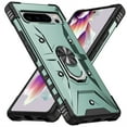 thumbnail image 2 of Nalacover Rugged Case for Google Pixel 8 with Rotated Ring Holder Kickstand Magnetic Car Mount Case, Heavy Duty Hybrid PC + TPU Military Grade Shockproof Non-Slip Cover, Darkgreen, 2 of 9