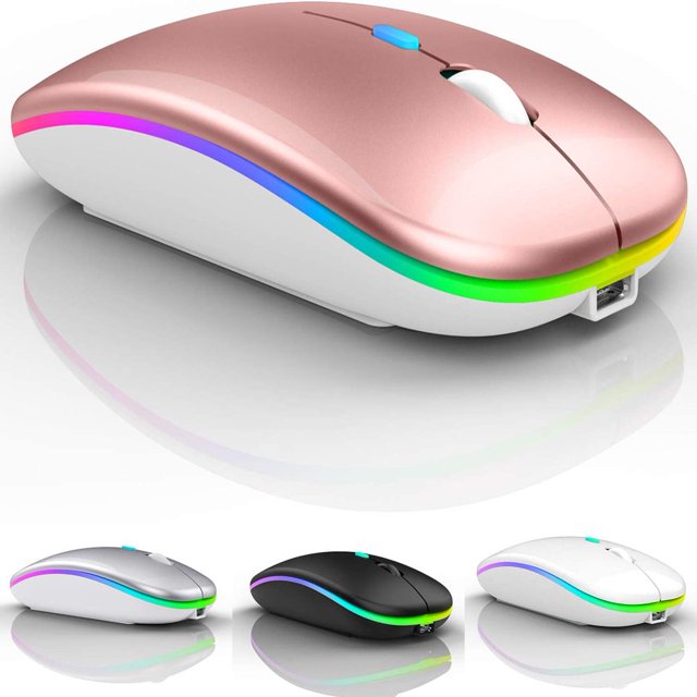 Bluetooth Rechargeable wireless Mouse for MacBook pro MacBook Air Mac Laptop Chromebook Windows Notebook MacBook HP PC DELL