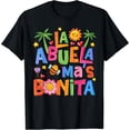 thumbnail image 2 of 100% Cotton La Abuela Más Bonita Mom Cute Abuela Grandma Mother's Day T-Shirt, 2 of 5