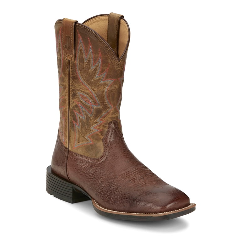 Justin Boots Mens Conroe Embroidered Square Toe Pull On  display picture 3