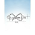 thumbnail image 5 of JewelersClub 0.925 Sterling Silver Infinity Friendship Ring for Women | Personalized I Love You Eternity Knot Symbol Band, 5 of 5