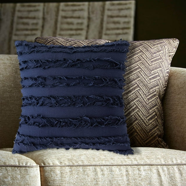 Ovzne Housse de Coussin à Franges Moderne Couleur Unie Housse de Coussin de Dossier en Liquidation
