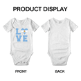 thumbnail image 3 of Love Argentina Flag Heart Baby Jumpsuits Newborn Clothes (White, 18-24 Months), 3 of 5