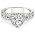 thumbnail image 3 of 4 Carat IGI Certified Heart Shape Lab Grown Diamond Engagement Ring | 14K White Gold |Luna Split Shank Halo Diamond Ring | FG-VS1-VS2 Quality Friendly Diamonds, 3 of 4