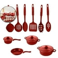thumbnail image 1 of Dvruxg 13-Piece Non-Stick Cookware Set with Frying Pan, Milk Pan, Soup Pots & Utensils – Iron Pots and Pans with Heatproof Handles & Glass Lids – Even Heat Distribution, Dishwasher Safe, 1 of 5