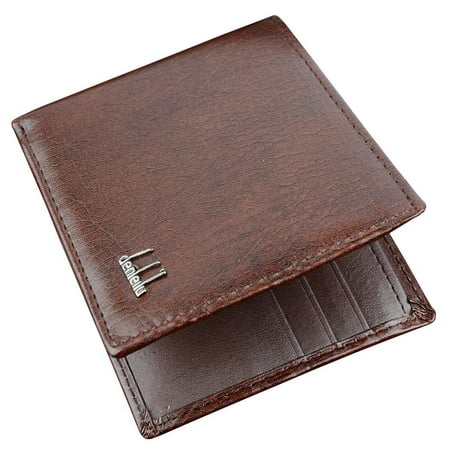 Mens Leather Wallet Money Pockets Credit/ID Cards Holder Purse,2 Colors