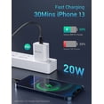 thumbnail image 2 of Cable USB-C a Lightning Quntis de 3 pies para iPhone, color negro, 2 of 6