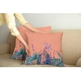 thumbnail image 2 of Ambesonne Floral Throw Pillow Cover 2 Pack, Exotic Monstera Floral Art, 24", Salmon Multicolor, 2 of 7