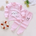 thumbnail image 2 of Caqnni Baby Girl Outfits Big Sister Long Sleeve Sweatshirt Pants Set Sweatsuit Toddler Fall Winter Clothes Sleepwear Pajamas(Pink,3-4 Years), 2 of 4