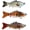 Color-C, variant on Jointed Propeller Tail Swimming Lure for Bass Pike Walleye Freshwater SaltwaterColor-A