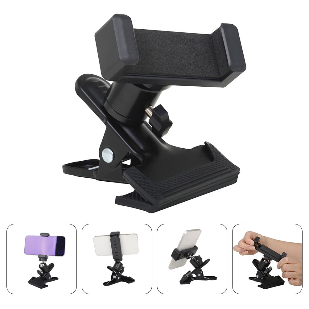 SOPOTUTU Guitar Phone Supporting Bracket Black for Live Streaming and Recording
