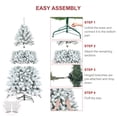 thumbnail image 5 of Bringstar 9FT Flocked Christmas Tree, Premium PVC Branch, Metal Stand, Hinge, Artificial Xmas Tree, 5 of 9
