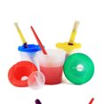 thumbnail image 3 of 10 piezas de pincel de pintura de 10 colores, vaso de cepillo de lavado anti-retroceso de plástico, pincel para pintura al óleo para niños, graffiti, pincel de cerdas, vaso para mezclar colores Rojo Verde, 3 of 5