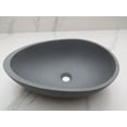 thumbnail image 6 of Concreto Stone 21" Egg-Shape Concrete Vessel Bathroom Sink - Grey, 6 of 7